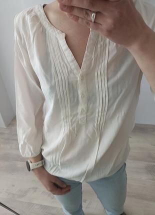 Молочная летняя блуза