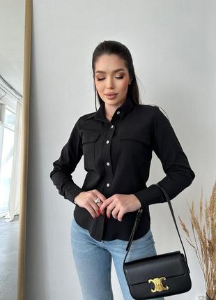 Женская стильная блузка супер софт 42-44,46-48 черный,бежевый,белый5 фото
