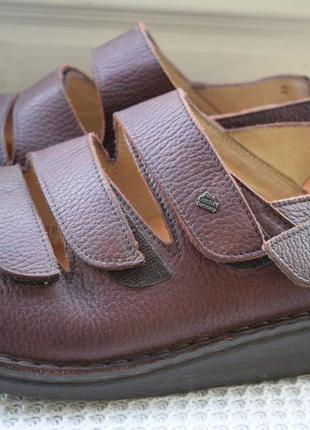 Шкіряні ортопедичні шльопанці сандалі сандалії босоніжки на липучках finn comfort р. 45