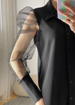 Сукня з воланами на рукавах3 фото