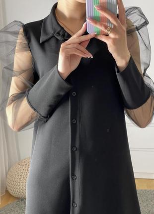 Сукня з воланами на рукавах4 фото