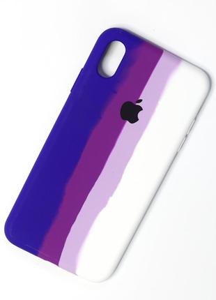 Чехол силиконовый case rainbow - iphone xs max5 фото