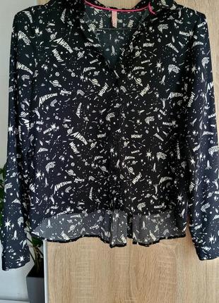 Блузка с принтом bershka