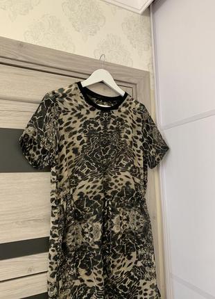 Леопардова сукня накидка на купальник4 фото