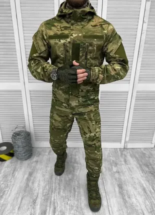Тактический штурмовой костюм разведчика мультикам , штурмовая форма с карманами мультикам на весну/л