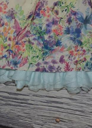 9 - 12 месяцев очень пышное нарядное романтичное платье сарафан принцессы цветы6 фото
