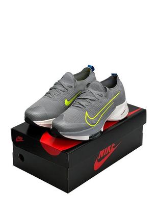 Мужские кроссовки nike air zoom tempo next% l.gray green#найк