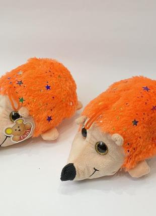 Мягкая игрушка ёжик 🦔 оранжевого цвета в звездочку