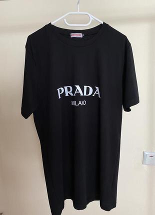 Футболка prada черного цвета