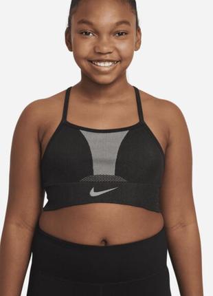 Nike dri-fit indy

big kids' (girls') sports bra

спортивный топ для подростка брльшого размера2 фото