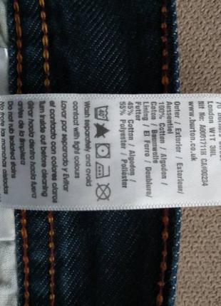 Джинсы 👖 barton menswear london slim размер 32/34, новые.7 фото