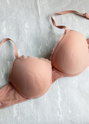 Неймовірно шикарний базовий пудровий гладкий бюстгальтер