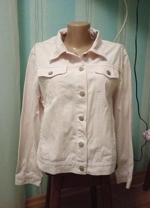 Коттоновый пиджак нежно розовый