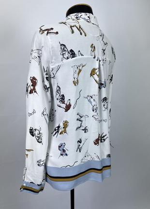 Необычная рубашка в собачки zara 🇪🇸6 фото