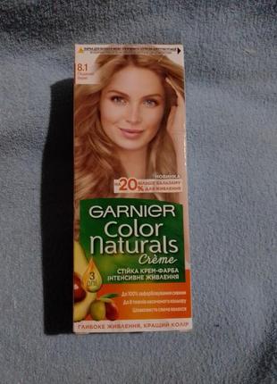 Фарба для волосся garnier color naturals, тон 8.1 піщаний берег