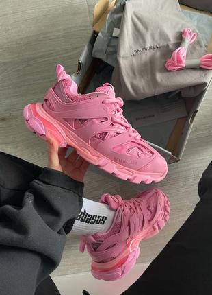 Кроссовки в стиле balenciaga track trainer pink женские премиум качество топ продаж10 фото