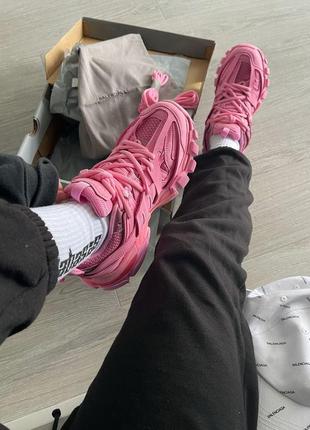 Кроссовки в стиле balenciaga track trainer pink женские премиум качество топ продаж7 фото