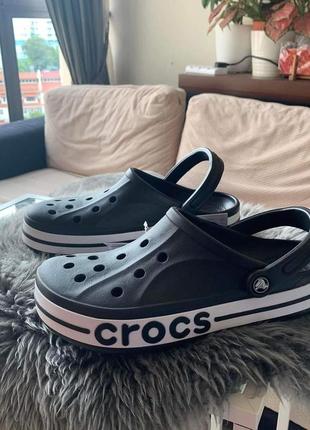 Крокс баябэнд клог черные crocs bayaband clog black4 фото