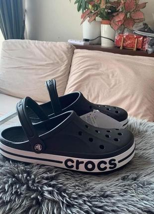 Крокс баябэнд клог черные crocs bayaband clog black5 фото