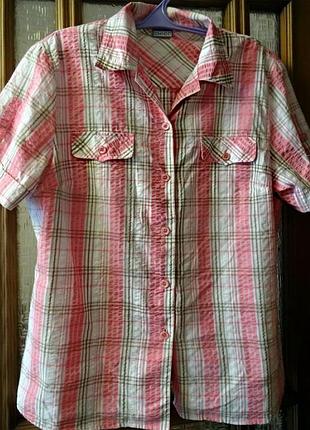 Рубашка в клетку большого размера