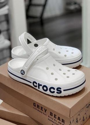 Крокс баябэнд клог белые crocs bayaband clog white