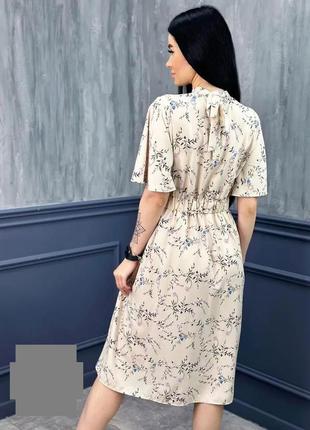 Елегантна легка сукня з квітковим принтом5 фото