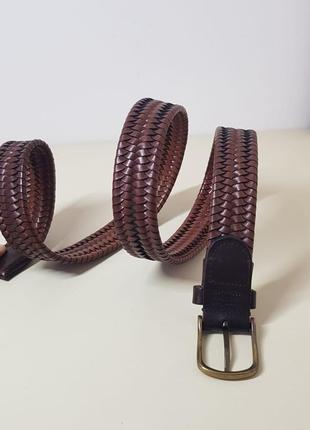 Плетеный ремень massimo dutti натуральная кожа
