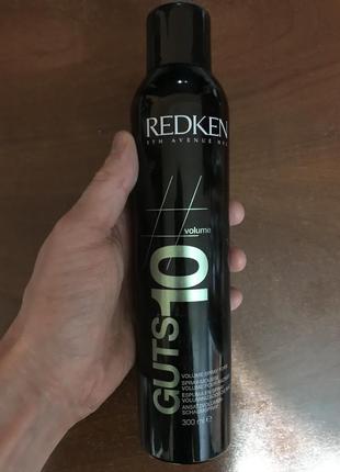 Спрей-мусс для экстра объема волос redken guts 10 volume boosting spray foam 300ml1 фото