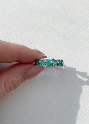 Кольцо с турмалином параиба