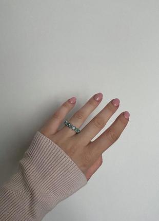 Кольцо с турмалином параиба