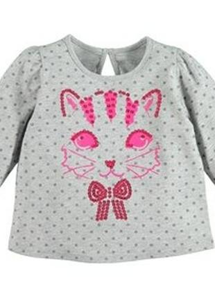 Симпатичный лонгслив с кицей matalan