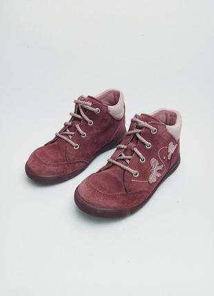 Замшевые ботинки девочке superfit (суперфит) 25р.9 фото