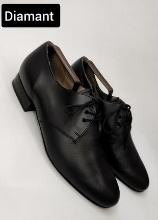 Туфли мужские черные классические кожаные от бренда diamant made in germany 92 фото