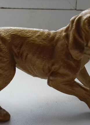 Антикварная статуэтка собака охотничья легавая до 60-х