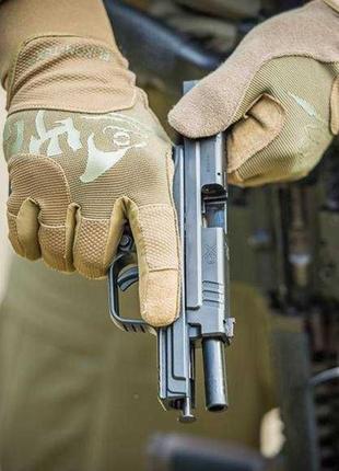 Перчатки рукавички helikon-tex® range tactical hard - coyote-adaptive green
