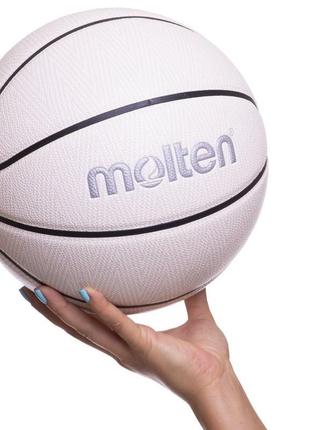 М'яч баскетбольний composite leather molten №7 білий-сірий3 фото