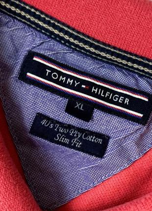 Чоловічі рожеві футболки поло теніск tommy hilfiger томмі хілфігер. розмір l xl4 фото