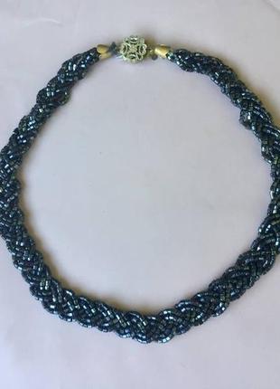 Колье/будто из бисера винтажный/ чехословательница