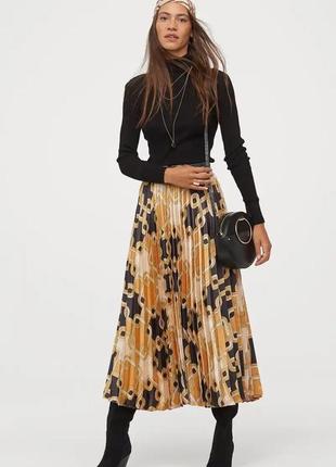 Спідниця, юбка, міді, плісе, h&m, h&m Замшевые x richard allan
