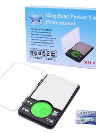 Весы ювелирные ming heng pocket scale professional 600 г, измерительная посуда1 фото