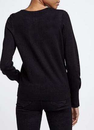 Классический черный кардиган на пуговицах