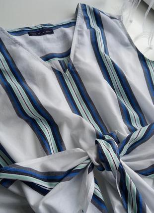 Красивая летняя блуза в полоску из натуральной ткани 100% котон6 фото