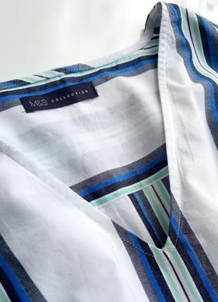 Красивая летняя блуза в полоску из натуральной ткани 100% котон7 фото