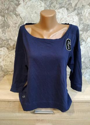 G-star raw жіночий лонгслів синього кольору розмір s оверсайз