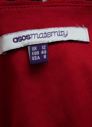 Червоне ошатне плаття для вагітних asos 12 розмір 406 фото