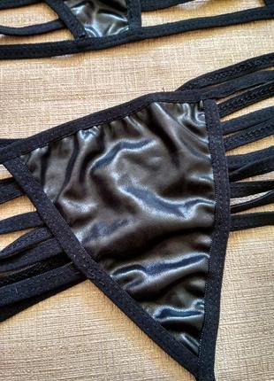 Эротическое бандажное белье резинки с вставками под кожу5 фото