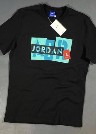 Чоловіча футболка jordan у чорному кольорі,чоловіча стильна футболка на кожен день