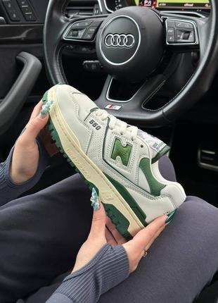 🔥женские кроссовки new balance 550 green white summer