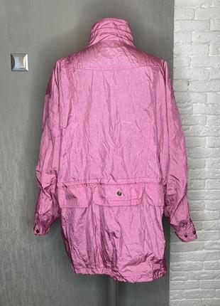 Винтажная удлиненная куртка ветровка большого размера батал vintage stories, xl2 фото
