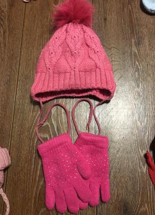 Zara 3-5роков набор шапка шарф снуд перчатки в виде h&amp;m next george4 фото